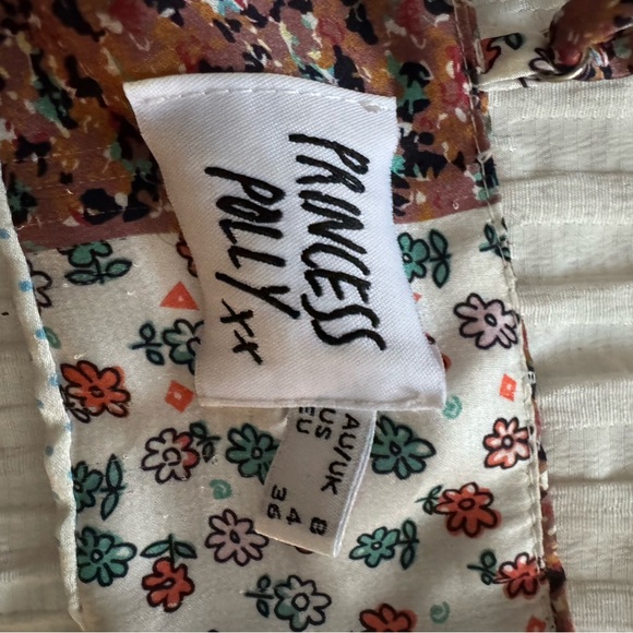 Princess Polly Striped Floral Bandana Top in Pink, Navy & White - Picture 2 of 3